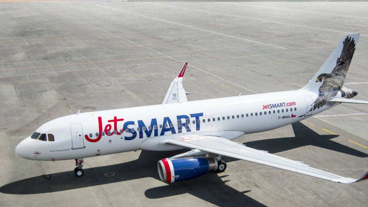 JetSmart espera al 2026 contar con una flota de cien aviones y transportar a 100 millones de pasajeros. JetSmart.