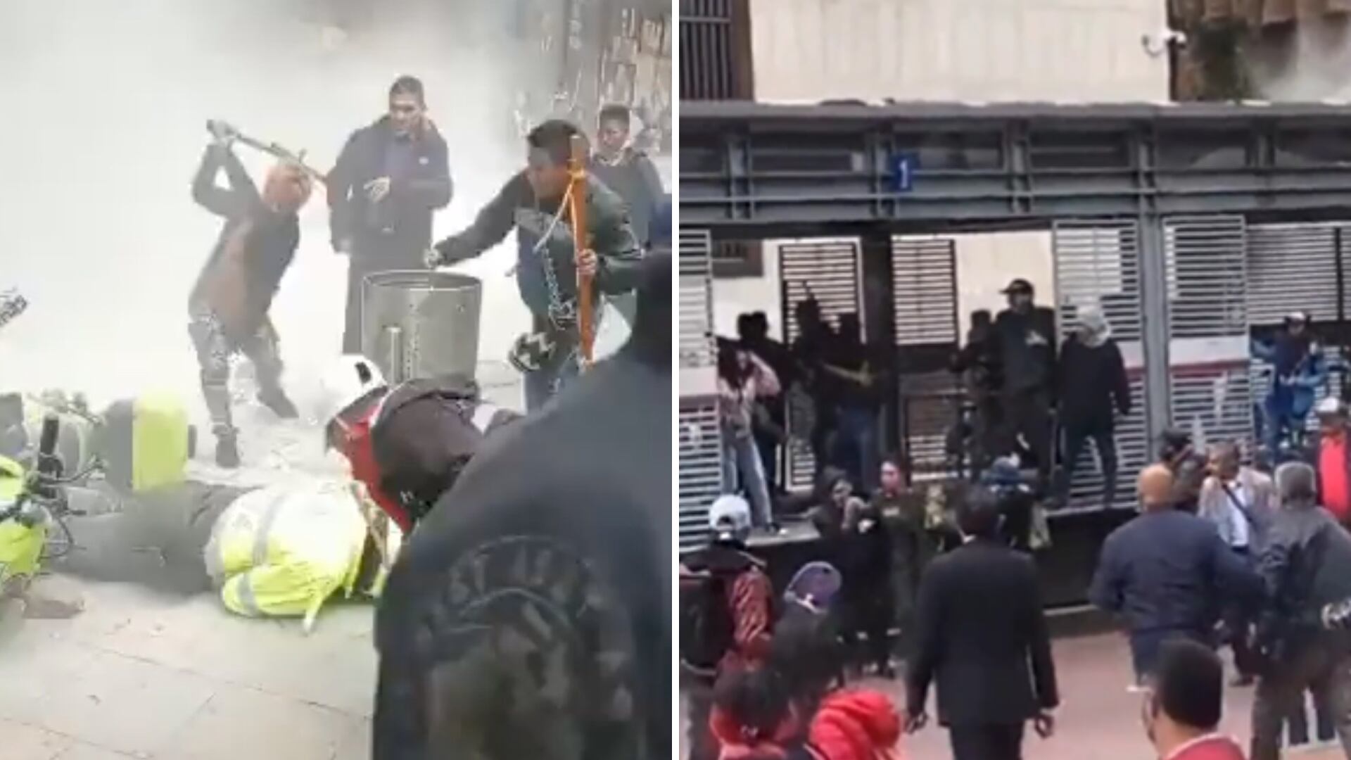 Policías atacados en manifestación de población indígena