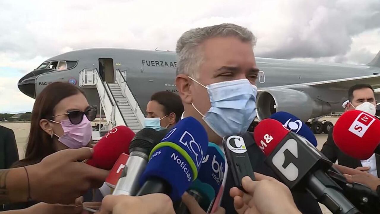 Presidente Iván Duque llegó a Madrid (España) en visita oficial. 15 de septiembre 2021.