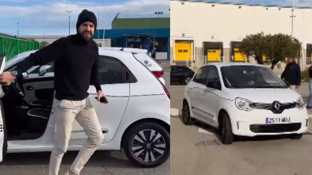 Gerard Piqué llegó a la 'Kings League' manejando un Twingo E-Tech