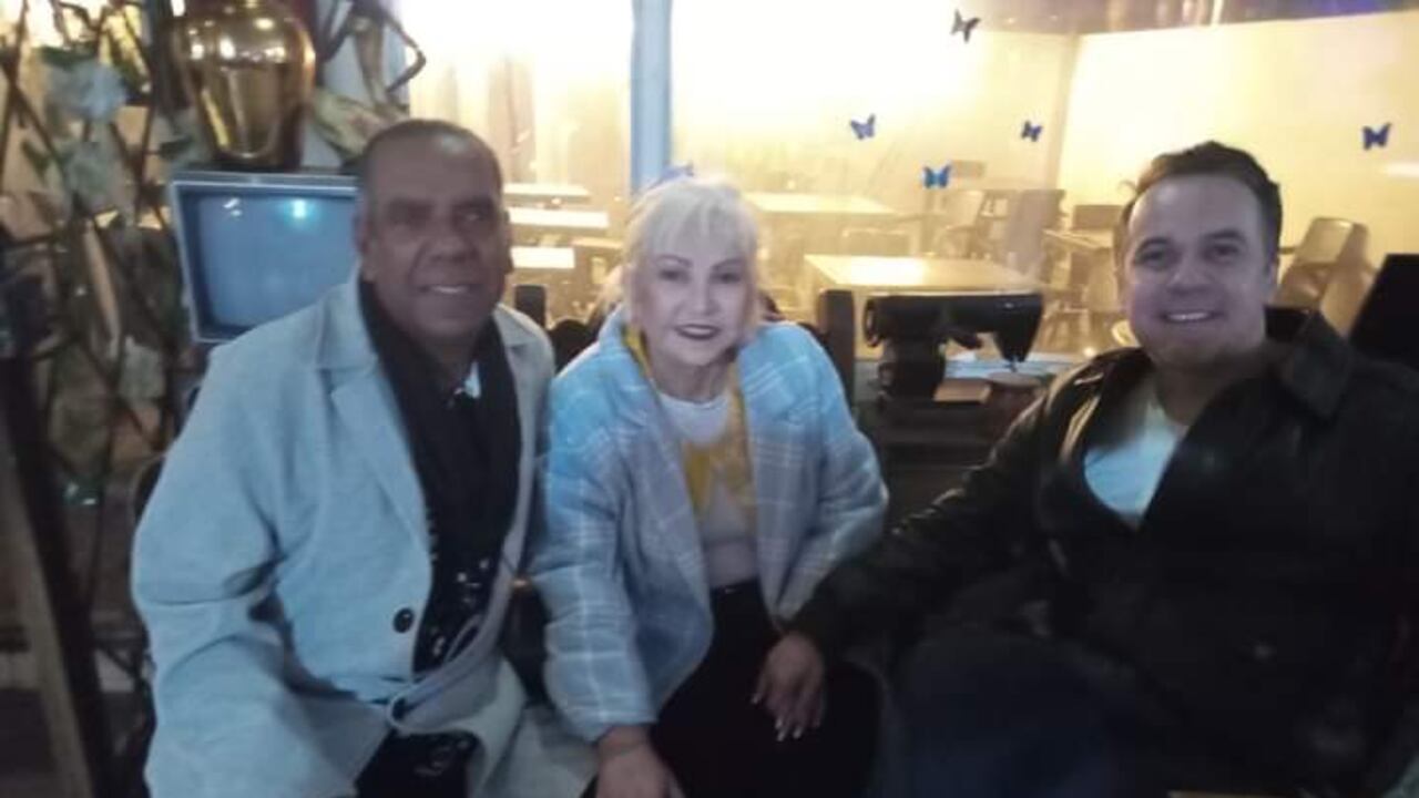 Álvaro González, la gorda Fabiola y Nelson Polanía, en la que sería la última presentación de la artista.