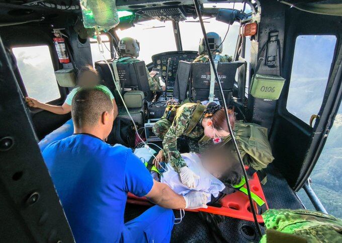 Evacúa a menor víctima de mina antipersonal en zona rural de San Vicente del Caguán.