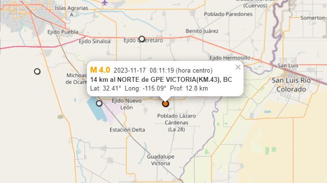 Se presentaron varios temblores en las últimas horas en México