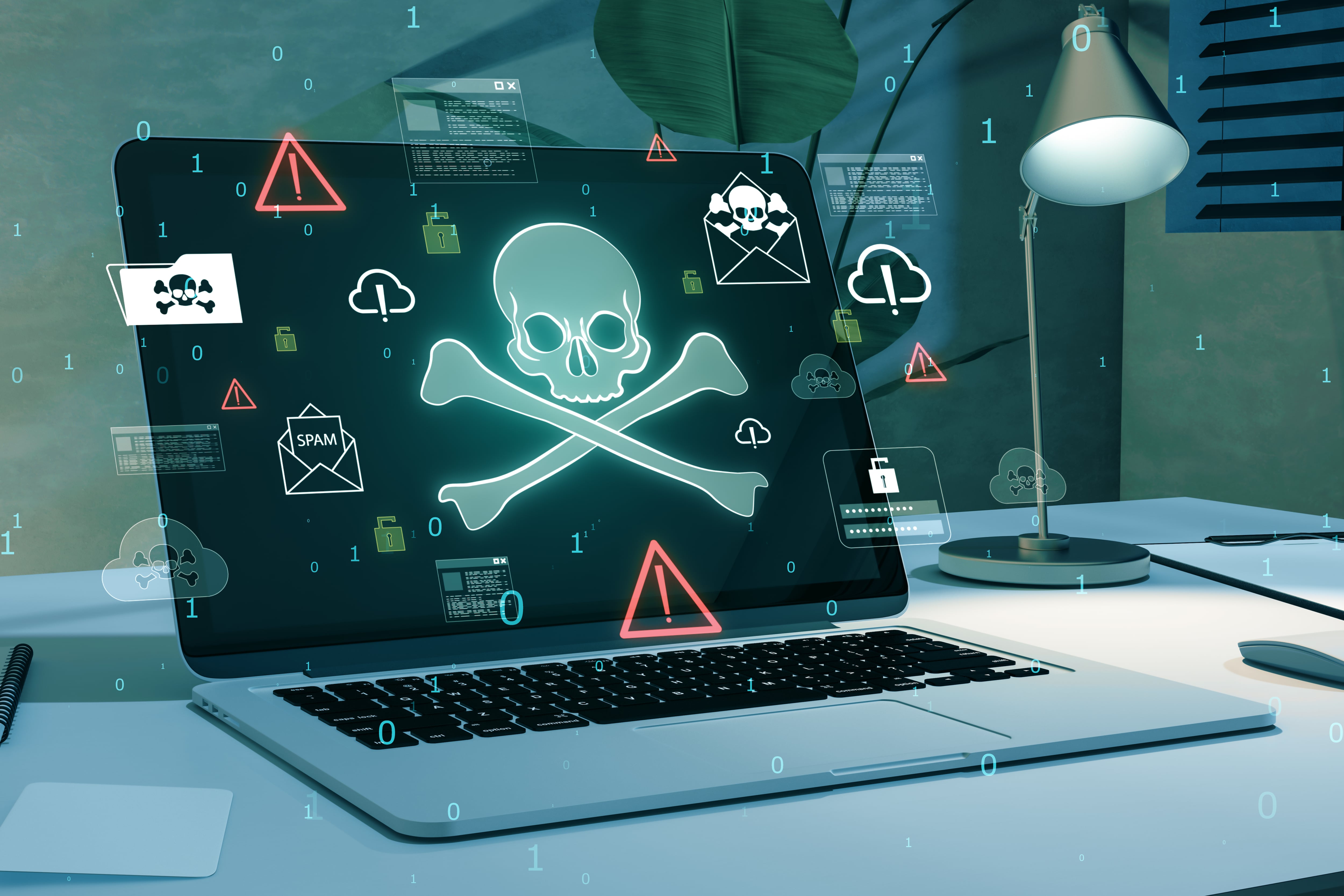 Un malware actúa de forma deliberada para causar daños en los equipos.