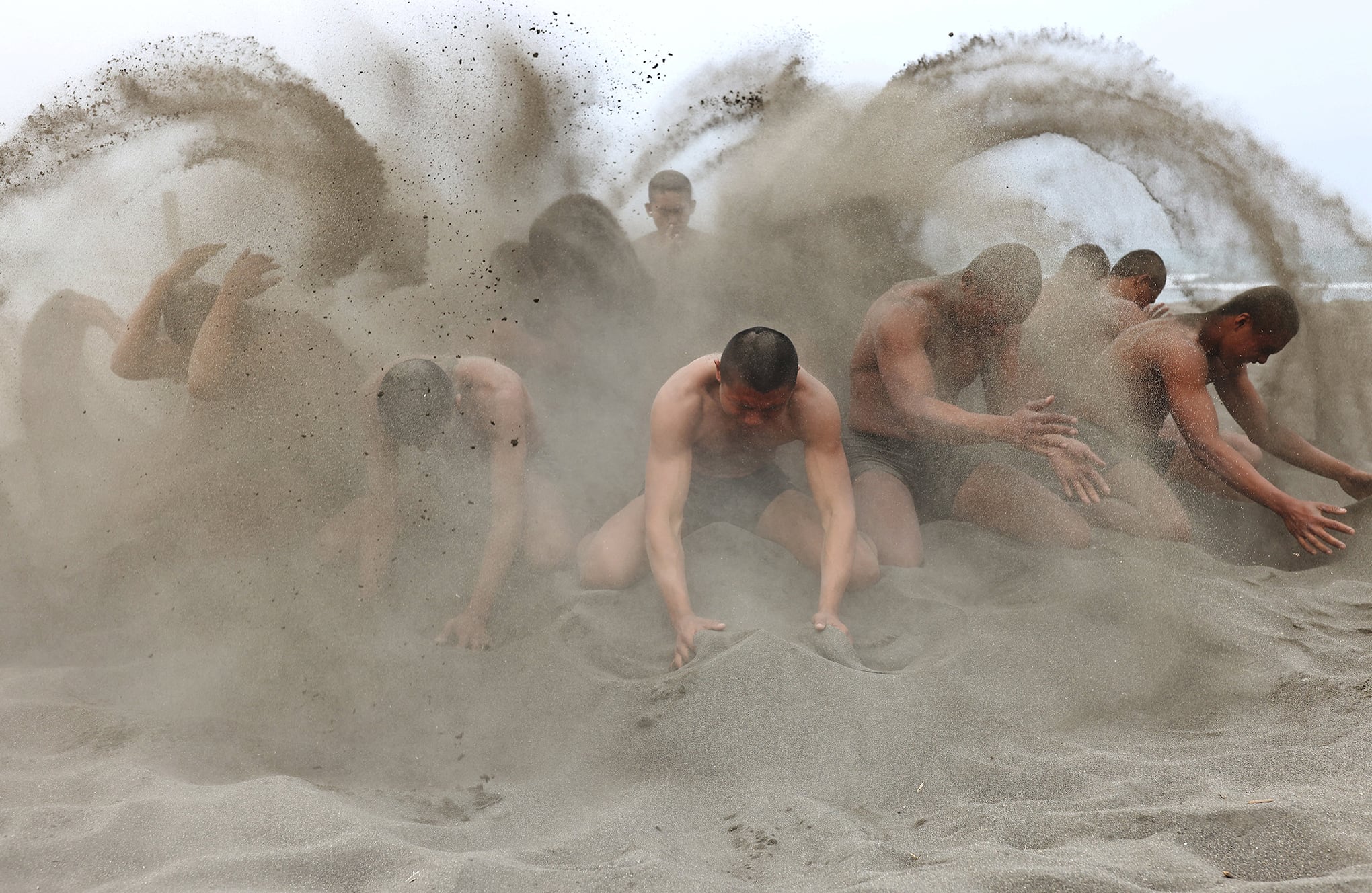 dentro del campo de entrenamiento de hombres rana de la marina de Taiwán.