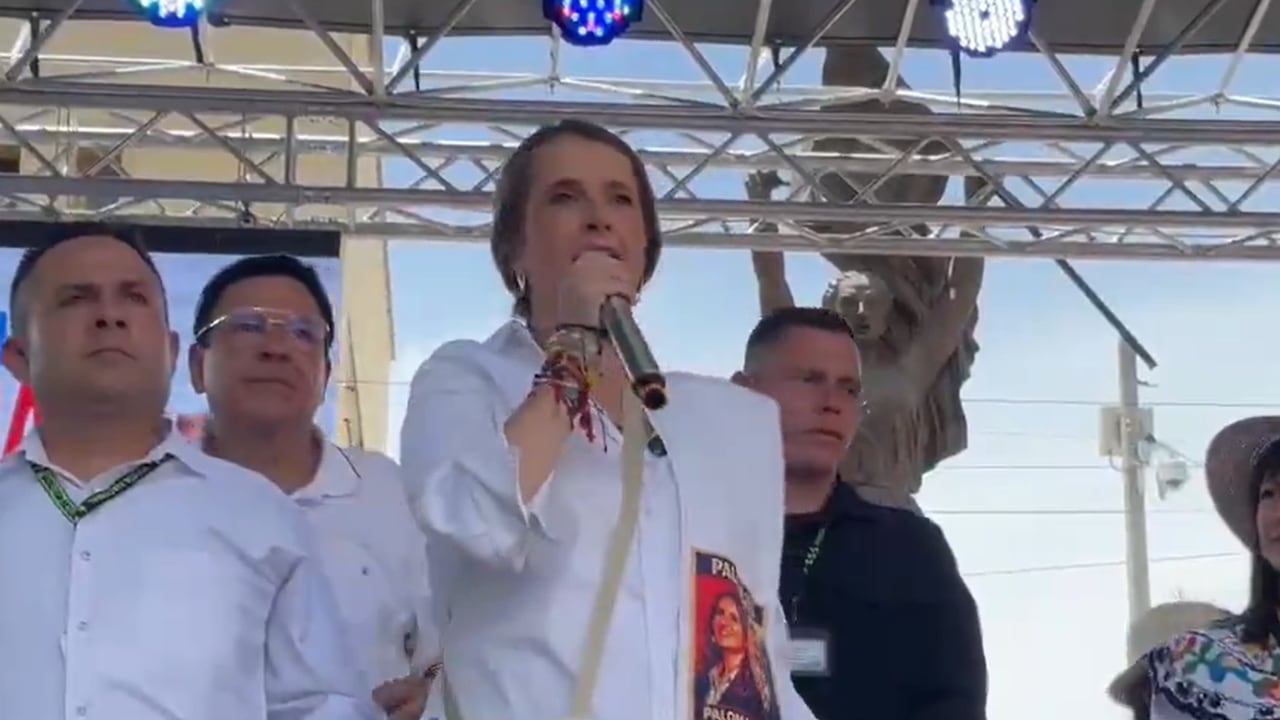 La candidata presidencial Paloma Valencia estuvo este sábado en el municipio de Socorro, Santander.