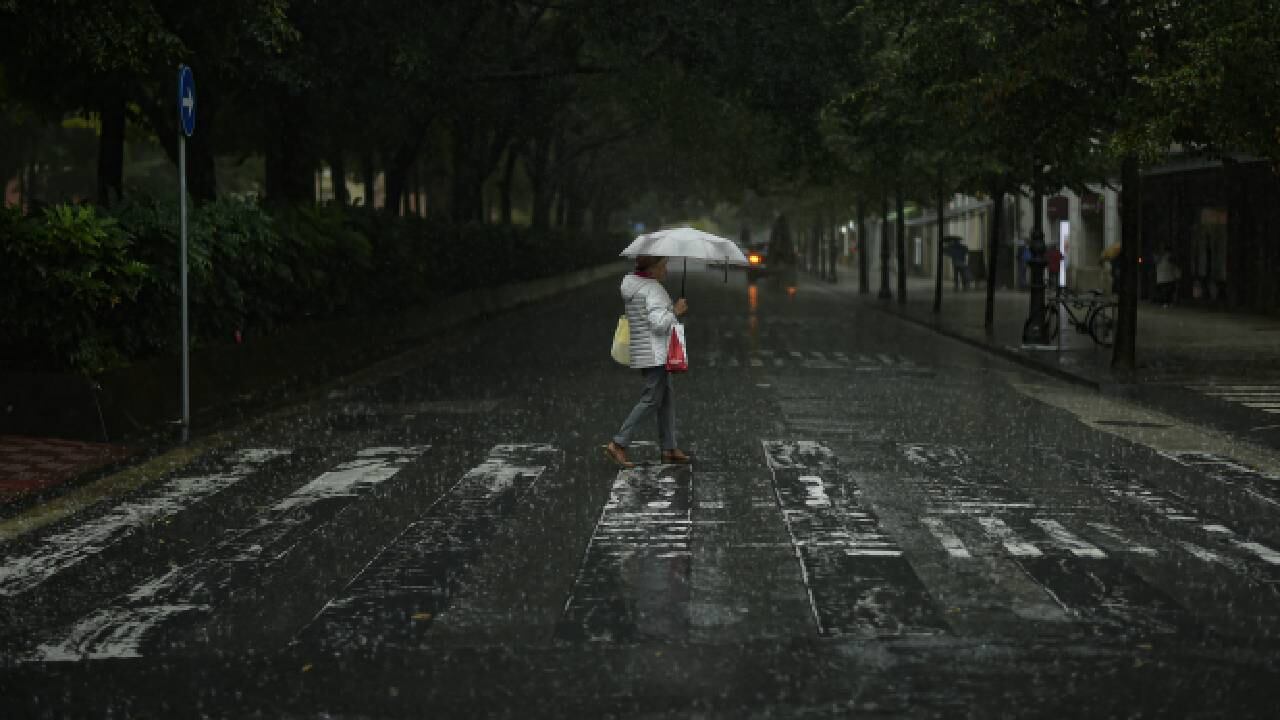 Archivo de tormenta en Pamplona, España, el sábado 2 de septiembre de 2023.