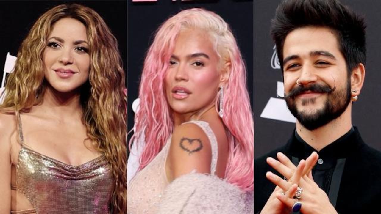 Los artistas colombianos Shakira, Karol G y Camilo en la lista de las 30 canciones más escuchadas de artistas nacionales a nivel mundial.