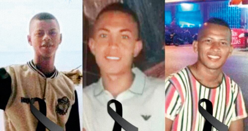De izquierda a derecha: José Carlos Arévalo, Carlos Alberto Ibáñez y Jesús David Díaz. Las tres víctimas del presunto falso positivo.