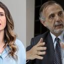 Senadora Paloma Valencia e Iván Velásquez, ministro de Defensa.