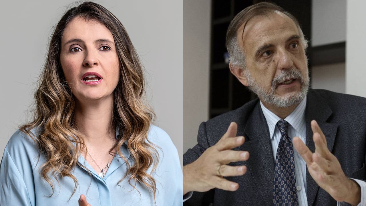 Senadora Paloma Valencia e Iván Velásquez, ministro de Defensa.