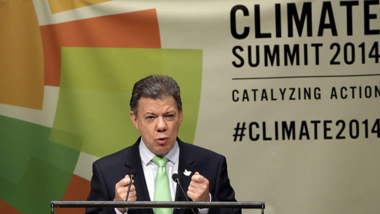 Santos participó en Cumbre del Clima, convocada por el secretario general de la ONU, Ban Ki-moon.