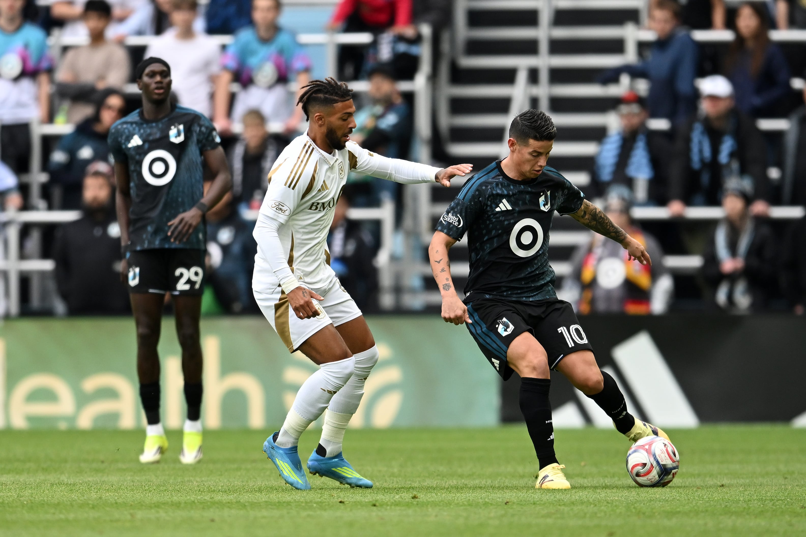 James Rodríguez en el partido de Minnesota United ante LAFC por MLS.