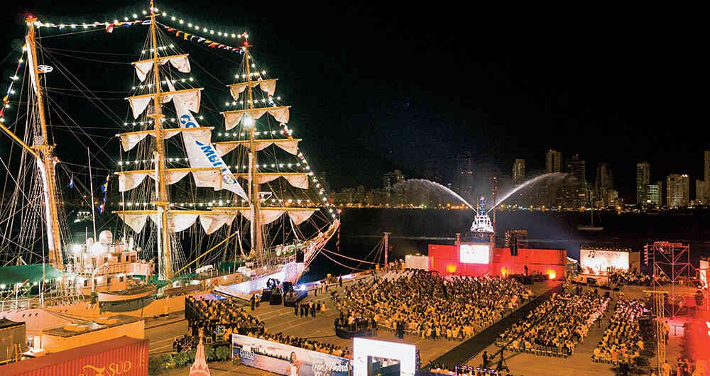 Un concierto del Cartagena Festival Internacional de Música en el Puerto de Cartagena.