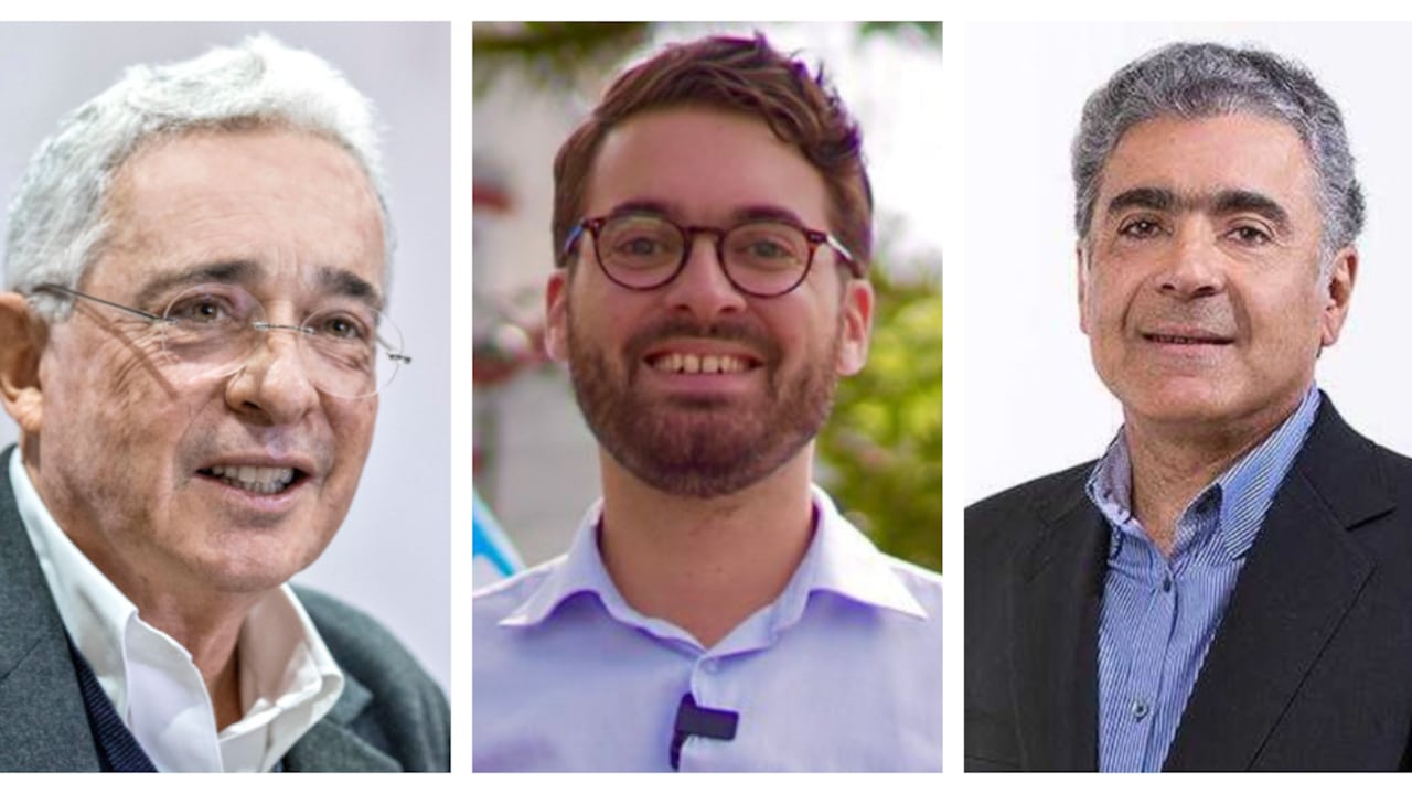 Álvaro Uribe, Daniel Duque y David Bojanini.
