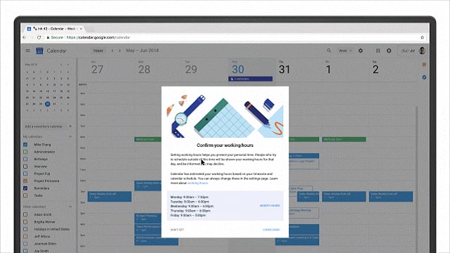 Herramienta para gestionar las horas de trabajo en Google Calendar.