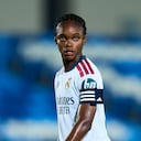 MADRID, SPAIN - SEPTEMBER 02: Linda Caicedo of Real Madrid looks on during UEFA Women's Champions League Third Qualifying Round Second Leg match between Real Madrid and Ajax AFC at Estadio Alfredo Di Stefano on September 02, 2026 in Madrid, Spain. (Photo by Diego Souto/Getty Images)