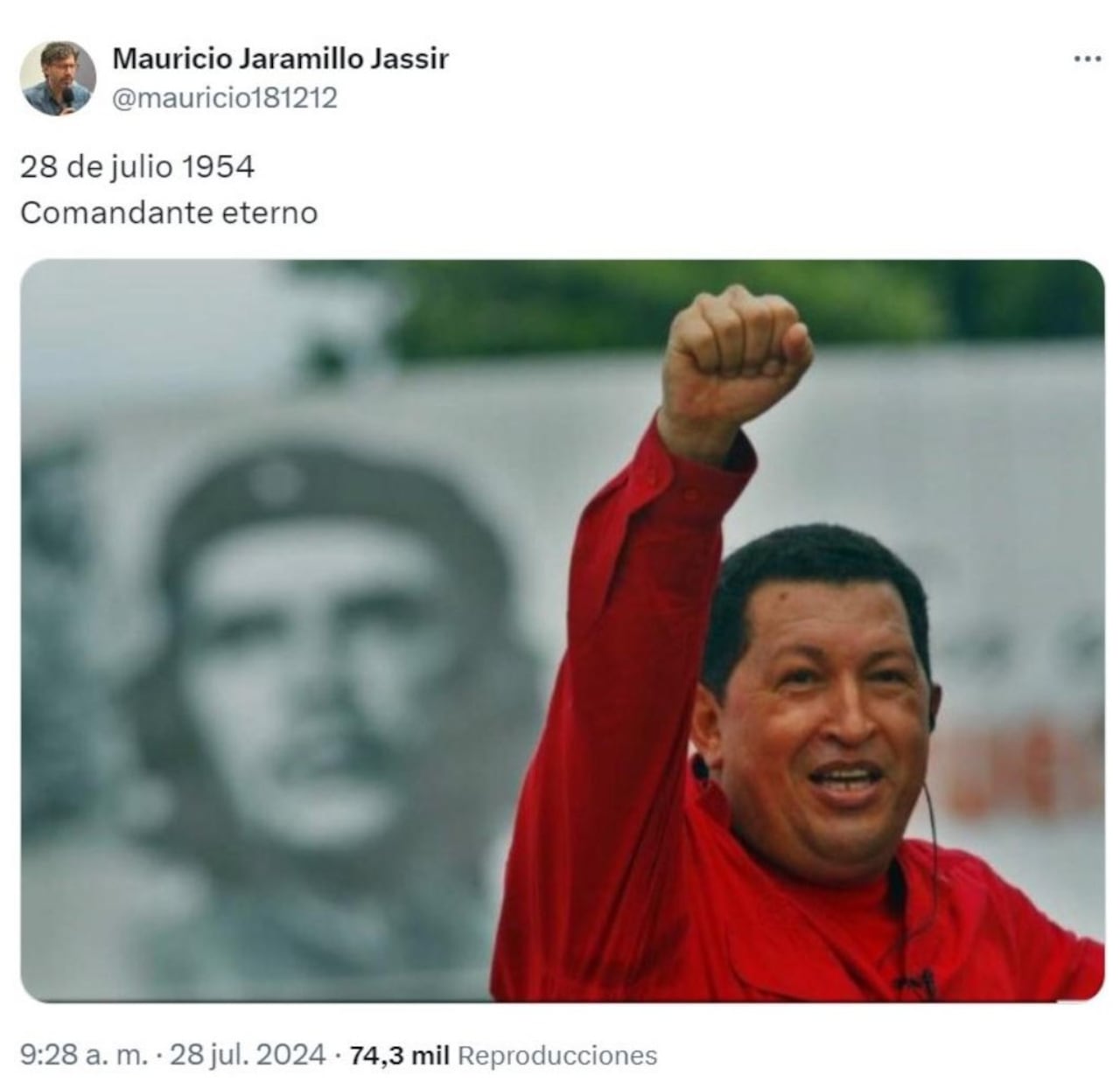 Trino Mauricio Jaramillo Jassir sobre Hugo Chávez