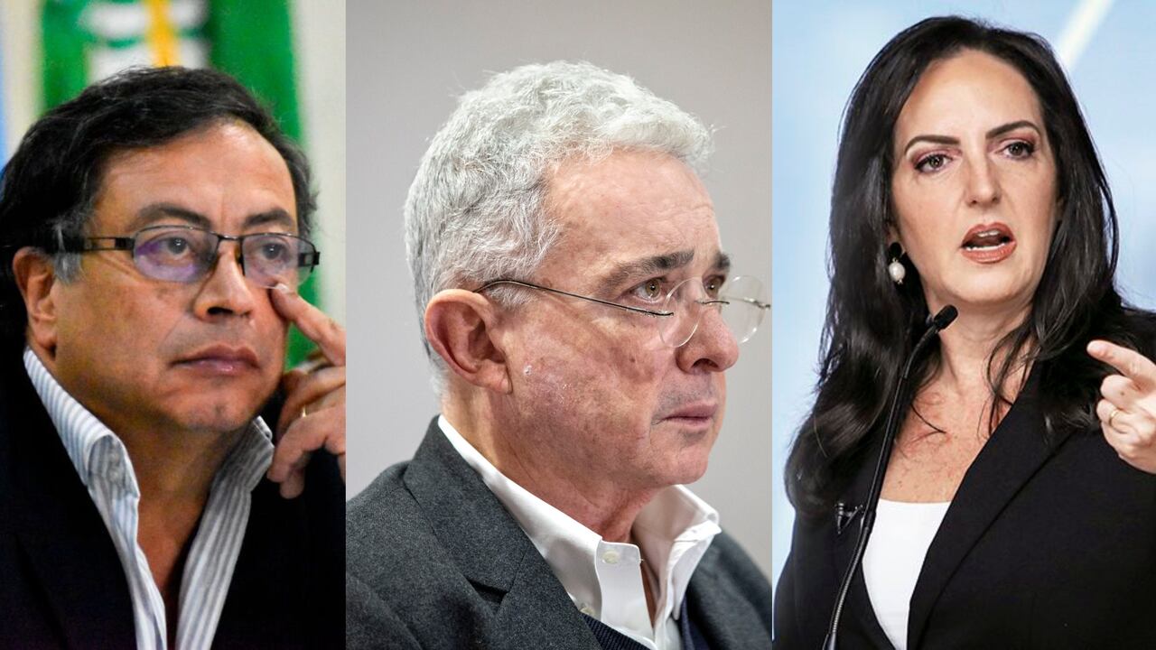 Gustavo Petro, Álvaro Uribe, María Fernanda Cabal.