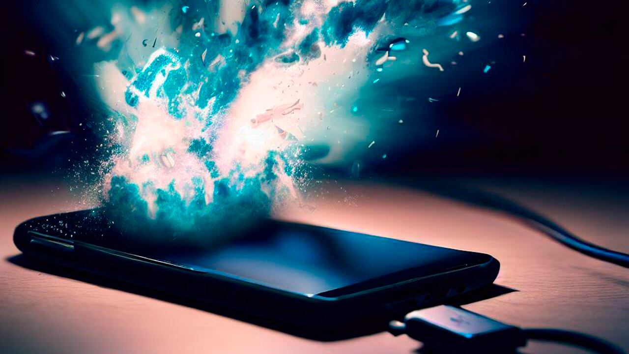 La batería de un celular puede explotar si se usan cargadores piratas.