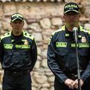 La alcaldesa Claudia López y el general Carlos Triana, comandante de la Policía Metropolitana de Bogotá, al término del consejo de seguridad.