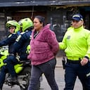 Este es el momento de la captura de alias La negra, una de las señaladas líderes de la banda.