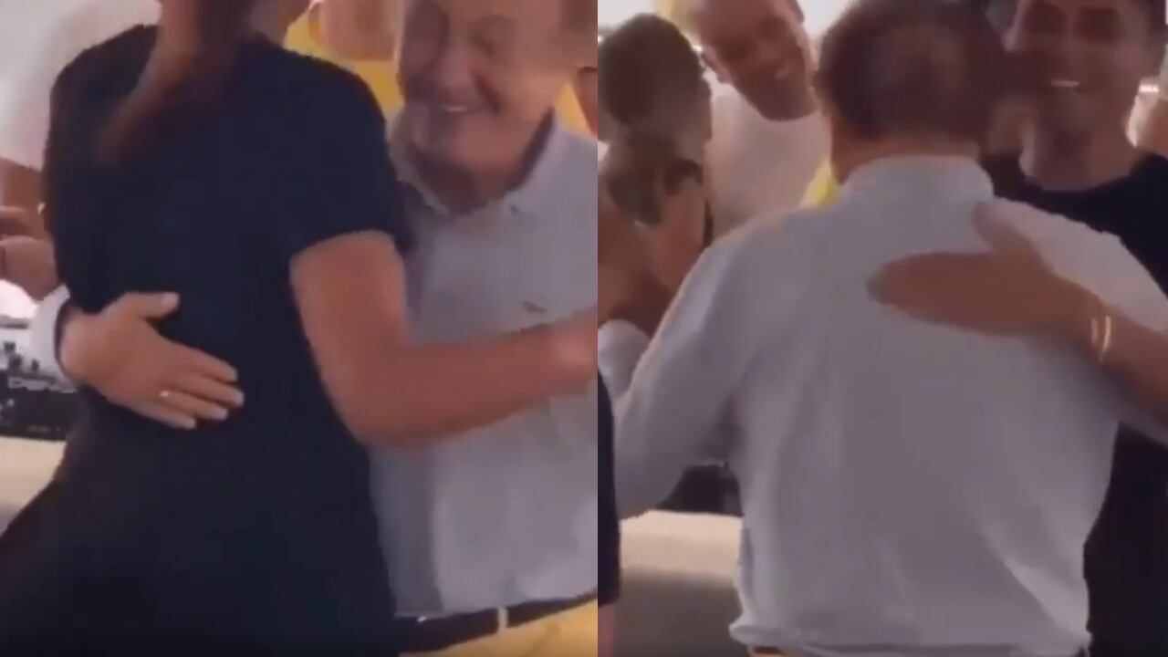 Rodolfo Hernández bailando en un yate