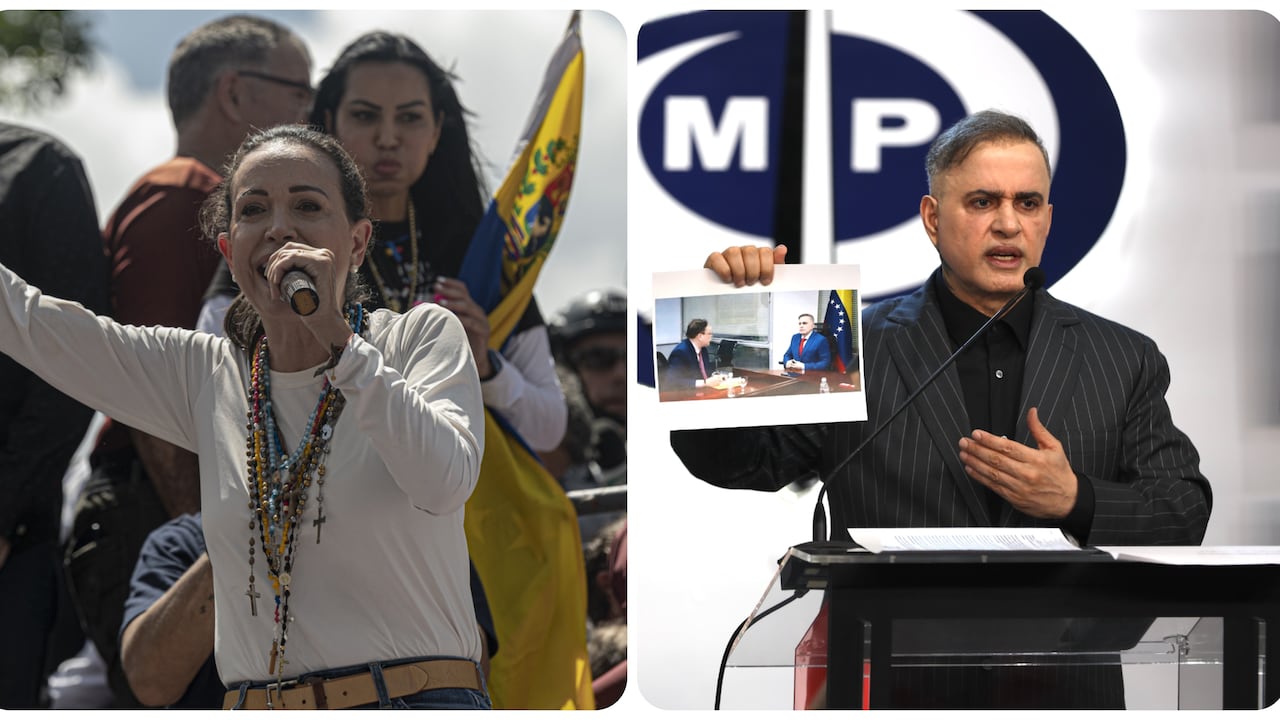 María Corina Machado y Tarek William Saab