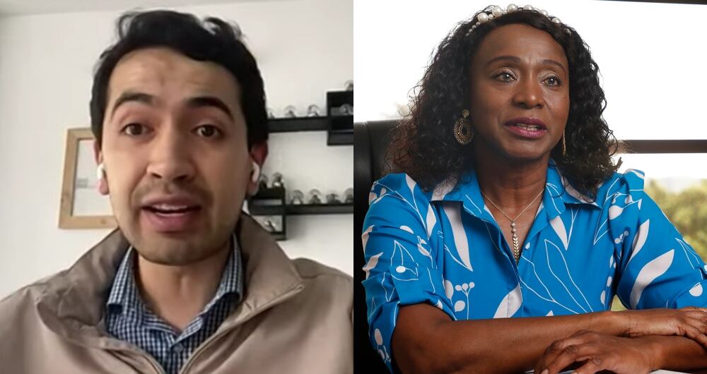 De izquierda a derecha: el abogado Daniel Briceño y la exministra María Isabel Urrutia.