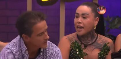 Yina y Coco durante la nominación en 'La casa de los Famosos'