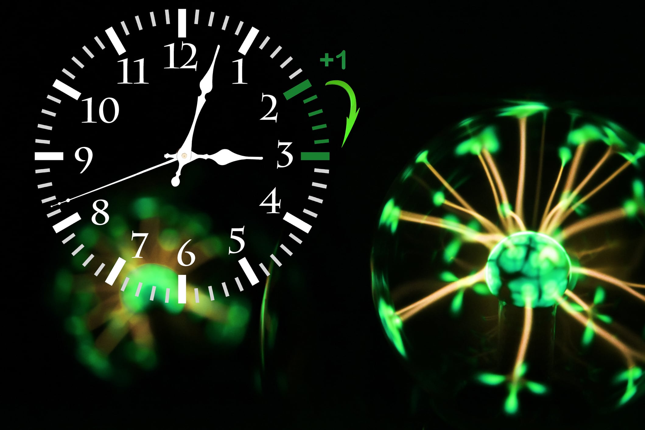 Foto de referencia de reloj atómico.