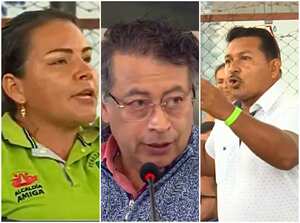 Representantes de la comunidad y el presidente Gustavo Petro