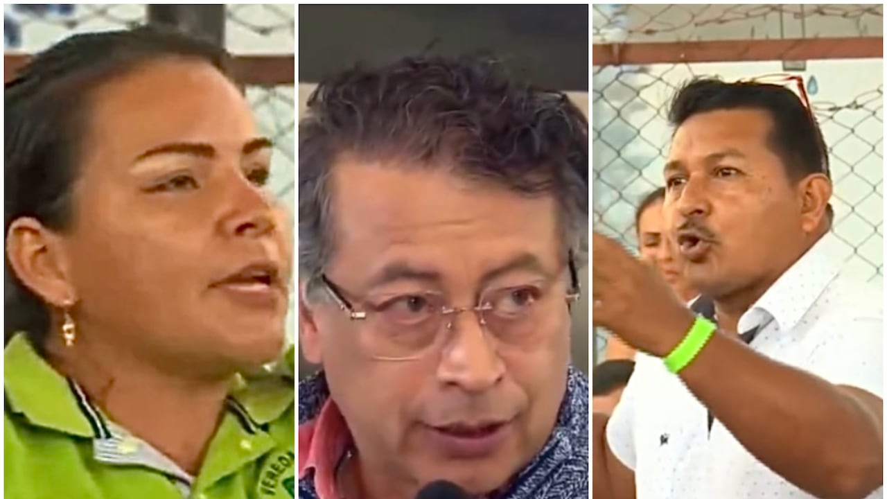 Representantes de la comunidad y el presidente Gustavo Petro.