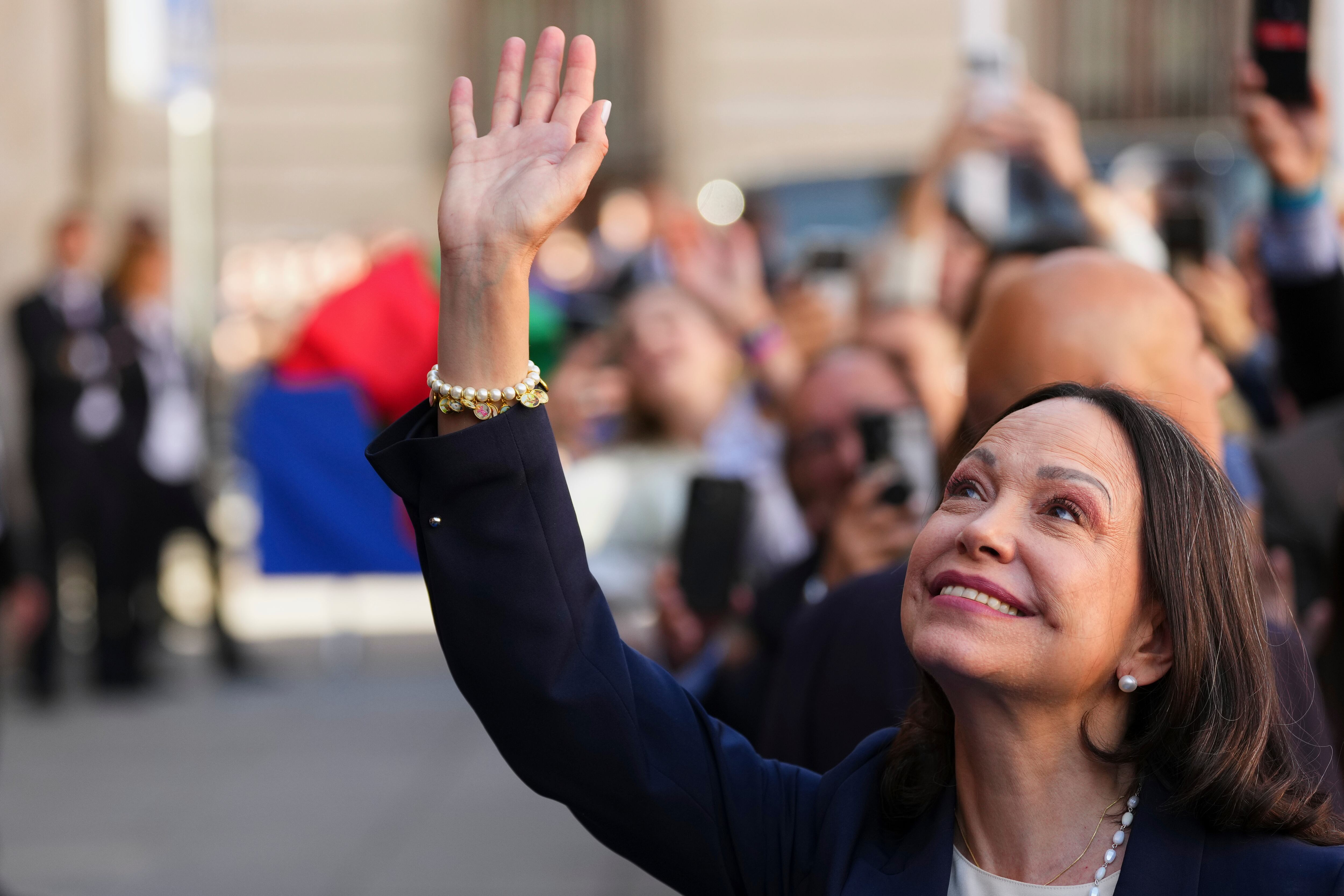 La líder de la oposición venezolana, María Corina Machado, recibió la Llave de Oro de la Ciudad de Madrid, en España.