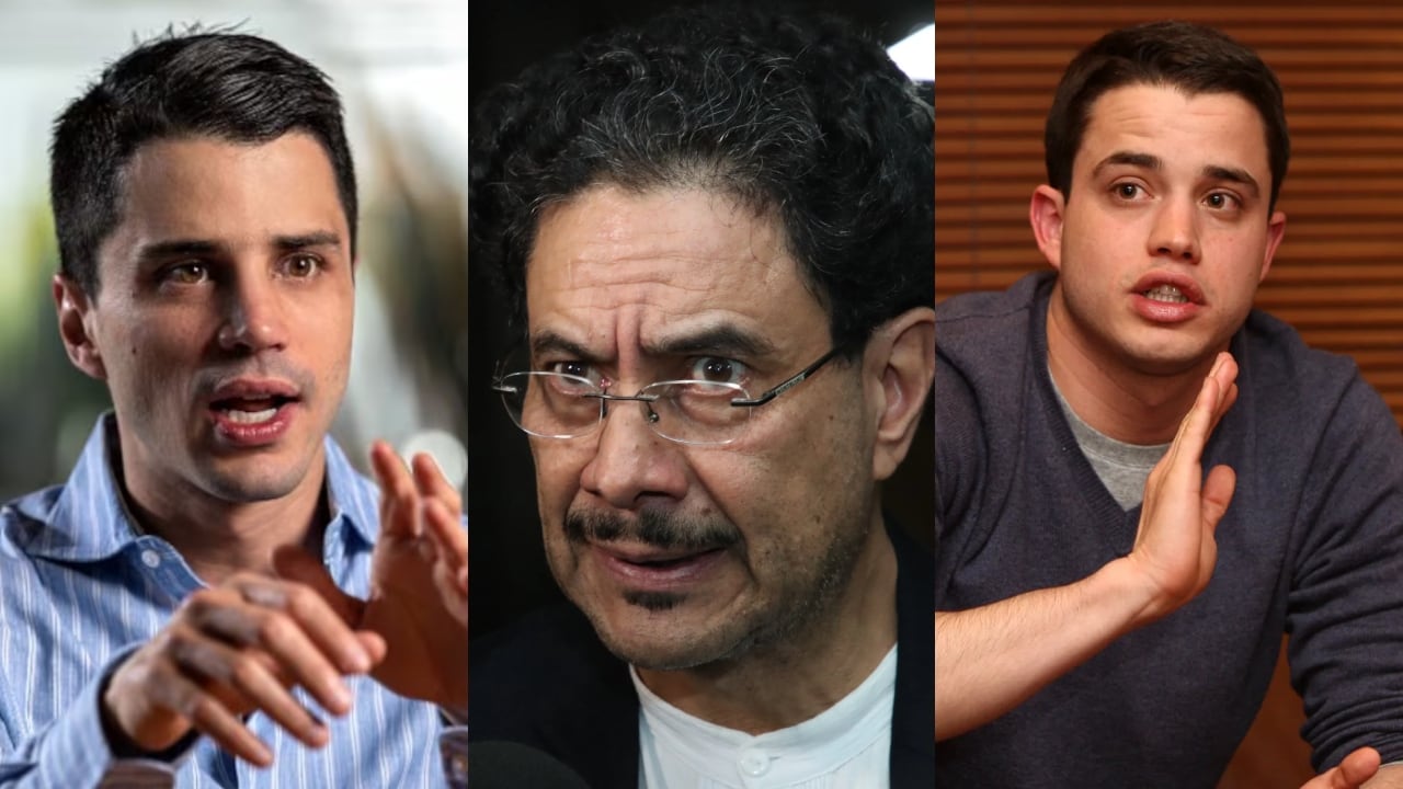 Tomás Uribe, Iván Cepeda y Jerónimo Uribe.