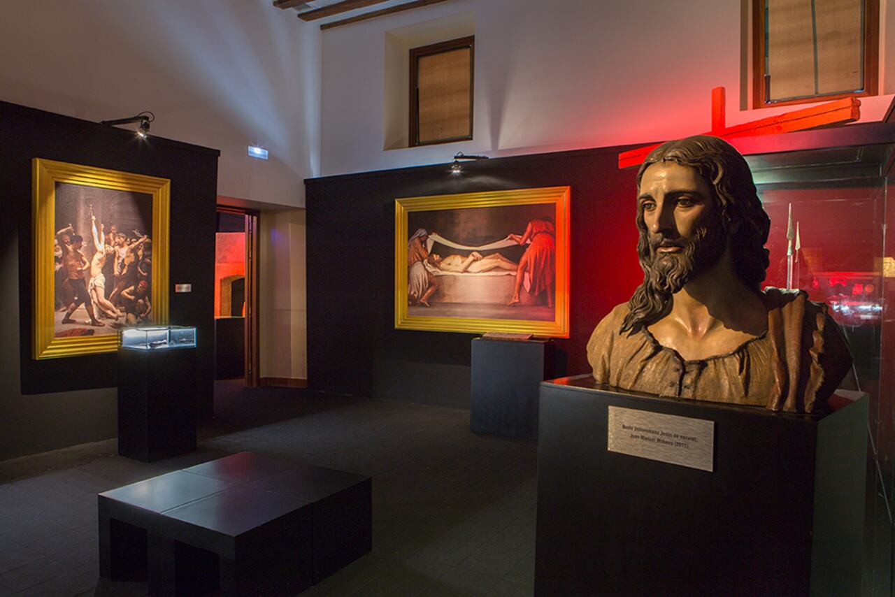 Imagen de la exposición de "La Sábana Santa". Crédito: Adriana Aristizabal
