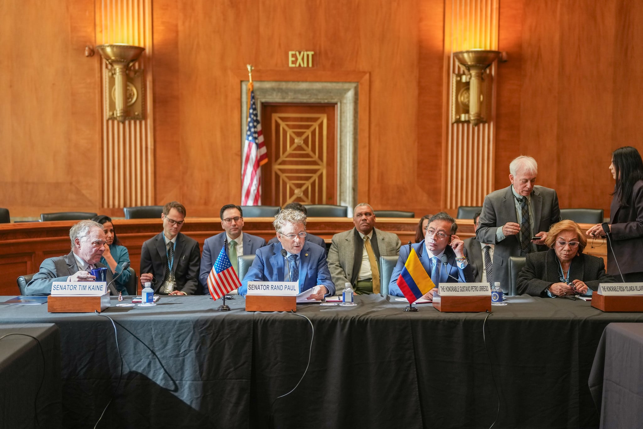 Presidente Gustavo Petro junto a Rand Paul, senador norteamericano