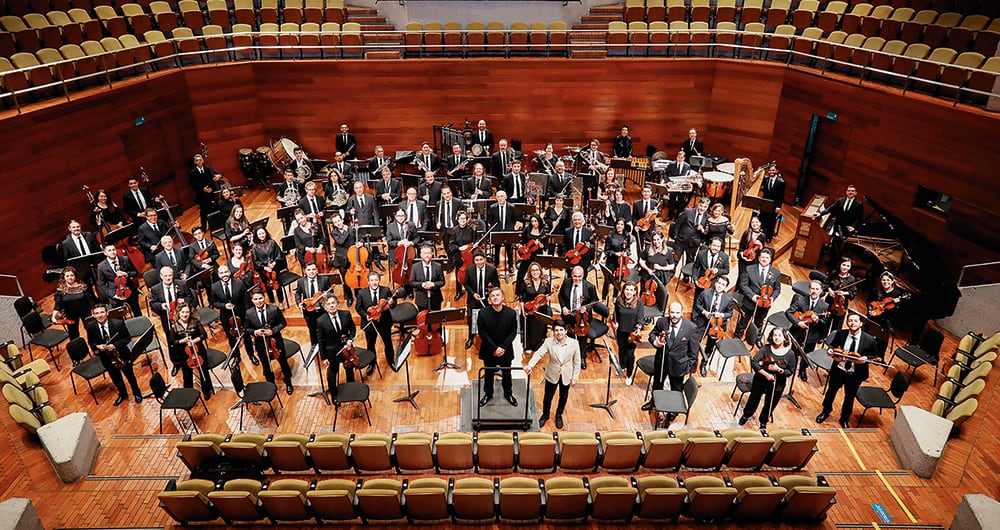  La Orquesta Filarmónica en el auditorio Fabio Lozano Simonelli.