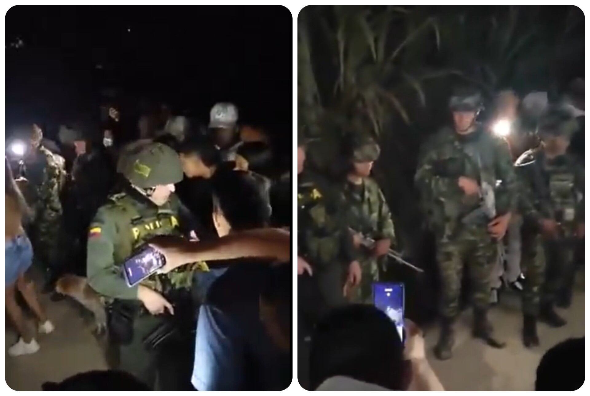 Soldados y policías fueron retenidos en Argelia, Cauca, por la comunidad.