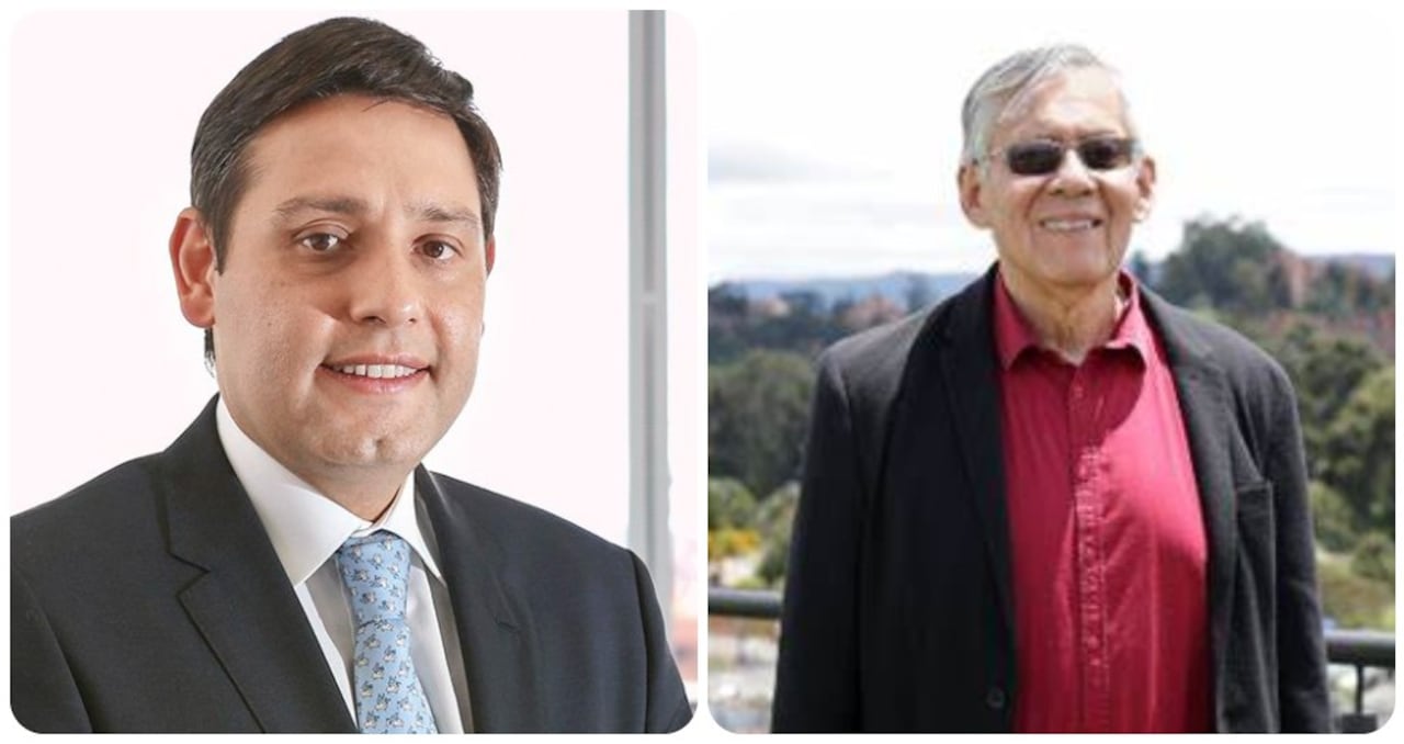 Mauricio Lizcano y el sacerdote Álvaro Duarte Torres.