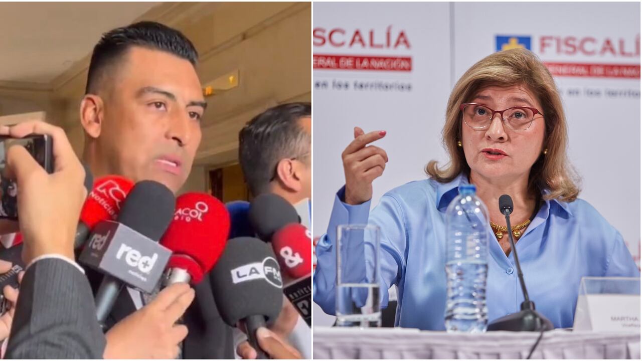 Director del Inpec el coronel Daniel Gutiérrez y la fiscal general encargada Martha Mancera