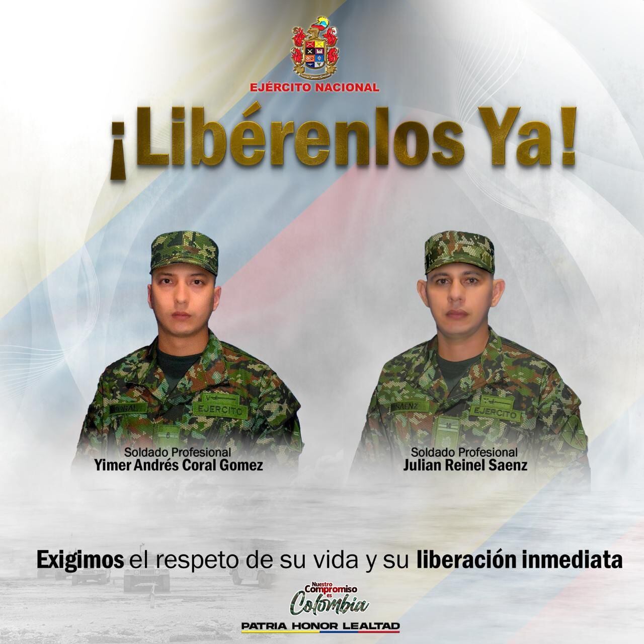 Militares secuestrados por el ELN.