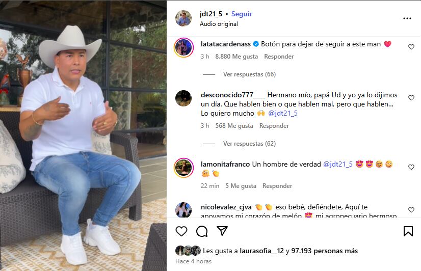 Juan David Tejada estalló contra Aida Victoria Merlano.