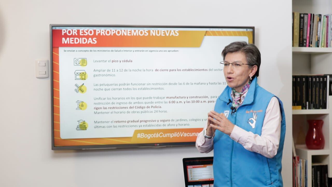 Alcaldesa de Bogotá, Claudia López.