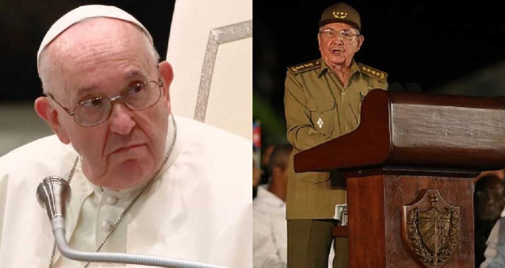 Papa Francisco y Raúl Castro