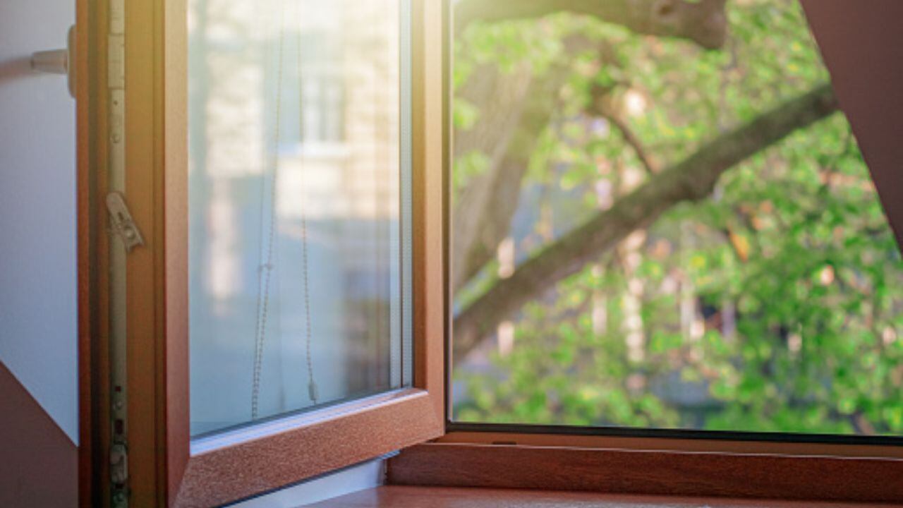 Limpiar ventanas de madera.