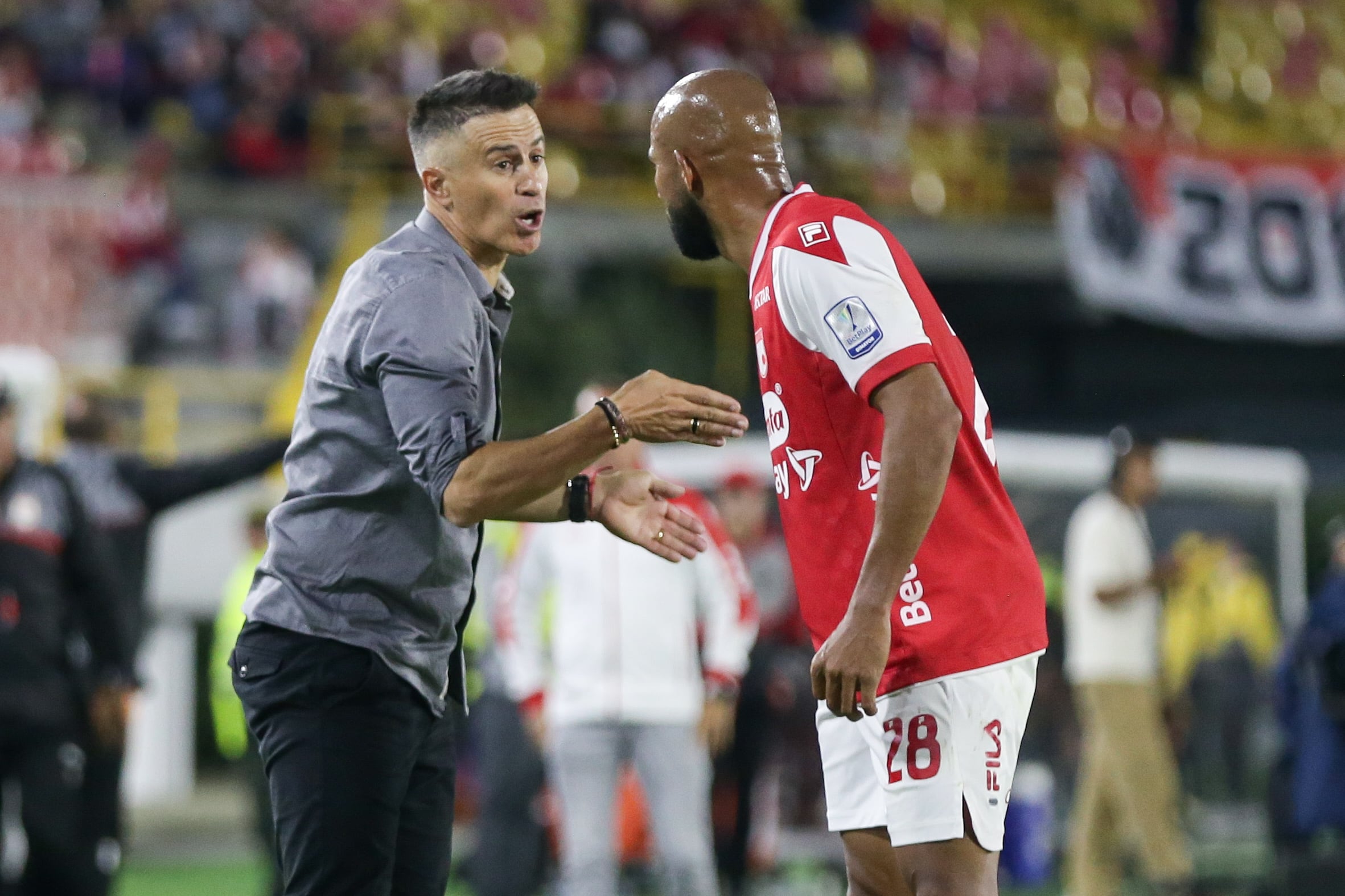 Bogotá. Octubre 06 de 2024. Independiente Santa Fe enfrenta a Águilas Doradas, por encuentro válido de la Liga BetPlay II 2024 de la fecha 13, en el estadio Nemesio Camacho el Campin. (Colprensa -Catalina Olaya)