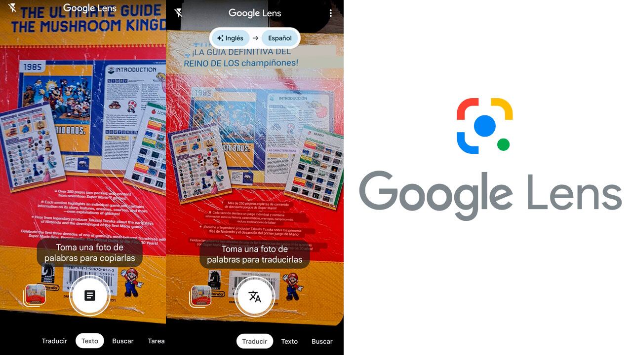 Google Lens permite traducir cualquier texto usando la cámara de un teléfono.