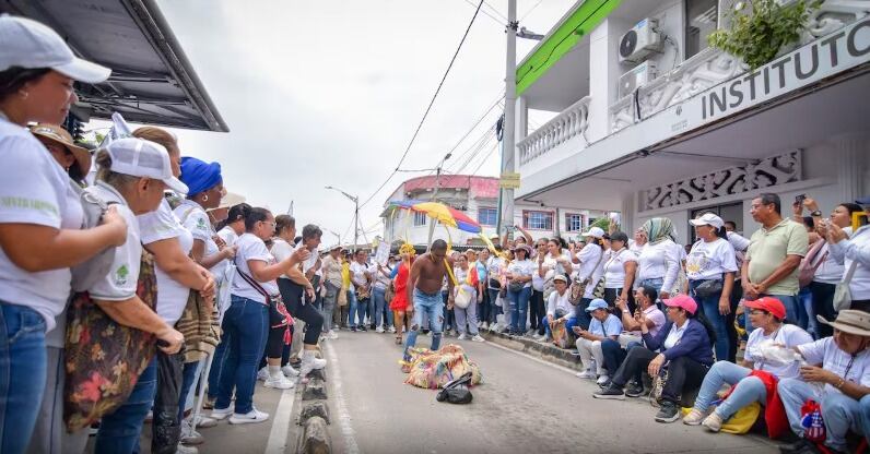 Manifestaciones en Barranquilla durante el paro nacional.