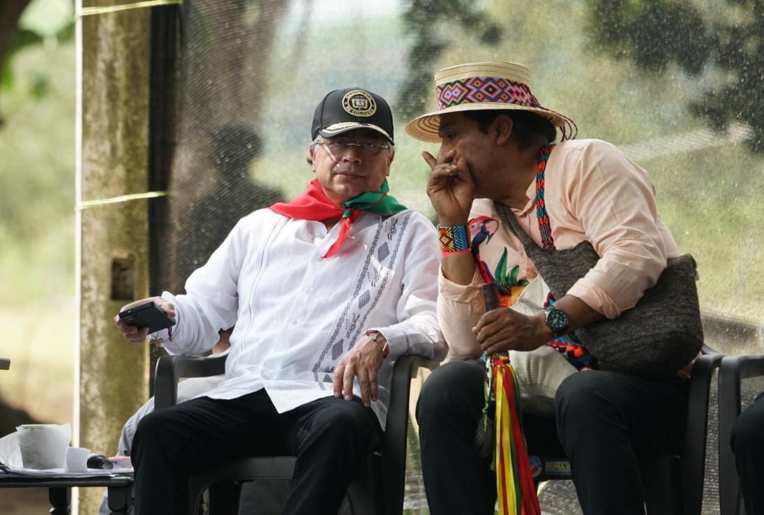 Gustavo Petro en la finca La Emperatriz, en el municipio de Caloto, Cauca.